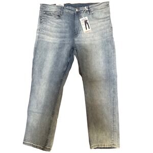 IZOD Mens Ultra Softflex Slim Fit Jeans Light Wash 38x30 Sportflex Max Stretch